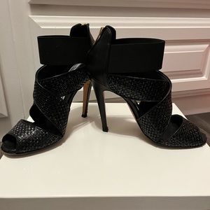 Manolo Blahnik black heeled sandals, 38
